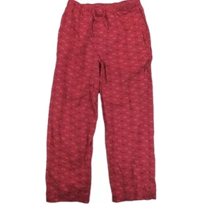 Tommy Hilfiger Sleepwear Pants Trouser Sleep PJs Red TH Pattern Drawstring L Men - Picture 1 of 11