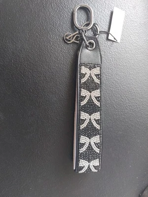 NUEVO CON ETIQUETAS PULSERA VICTORIA'S SECRET Correa Estrás Arcos Negros Arcos Bling Llavero Foto 1 de 4