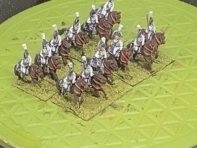 Regimiento de coracero sajón napoleónico pintado de 15 mm (12 jinetes/12 caballos) excelente Foto 1 de 4