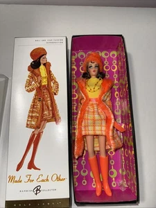 2006 Mattel Made For Each Other Barbie Doll Gold Label 1969 Fashion Reproduction - Picture 1 of 18