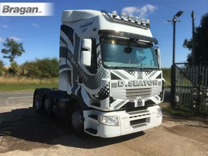 Roof Bar + Flush LED + Jumbo Spots x4 + Clear Beacon x2 To Fit Renault Magnum - Picture 1 of 8