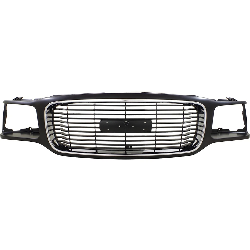 Grille For 1992-2000 GMC Yukon Chrome Shell with Black Insert Denali Package - Image 1 of 4