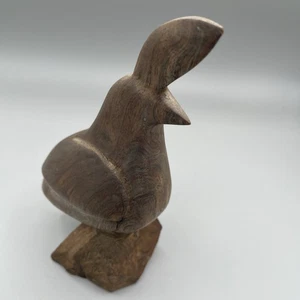 Eisenholz handgeschnitzt Wachtel Vogel braun Eisen Holz Figur MCM 8,5 x 3,5 cm - Bild 1 von 10