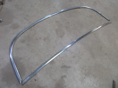 1977 Jaguar XJS exterior rear window top bottom trim molding pieces stainless - Image 1 of 4