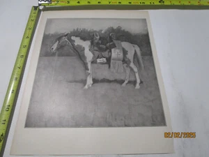 FREDERIC REMINGTON THE QUEST DRUCK GRAVUR S/W DRUCK 1900ER 12 3/4 X 10 1/2 - Bild 1 von 6