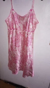 Jaclyn Smith Vintage Paisly Nightgown Womens Large Satin Sleepwear Empire Hearts - Picture 1 of 5