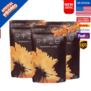 3 PACK OF 2025 RYZE Mushroom Coffee Organic Coffee 30 Servings 180g - Picture 1 of 3