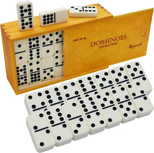 Double 9 Dominoes Set - Classic Game for Ages 8 and Up - 55 Tiles with Case - Picture 1 of 11