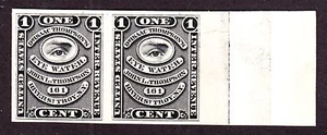US RS242P3 1c Dr. Thompson's Match & Medicine Proof on India Paper on Card - Picture 1 of 1