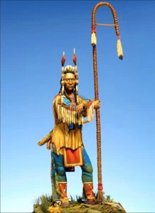 Pegaso 54 mm (1/32) Crow Indian Absarokee con palo de golpe American West 54-230 - Imagen 1 de 1