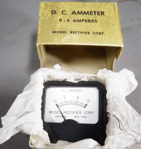 Vintage NOS in BOX Model Rectifier Type D.C. Ammeter 0-6 Amperes for Lionel - Picture 1 of 8