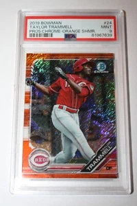 Taylor Trammell 2019 Bowman ORANGE SP RC Rookie - Serial #d /25 PSA 9 MINT - Picture 1 of 1