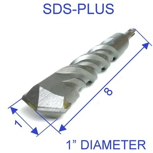1 Stück SDS Plus 1 Zoll x 8 Zoll oder 1 Zoll x 6 Zoll x 8 Zoll Beton Mauerwerk Hammer Bohrereinsatz S - Bild 1 von 12