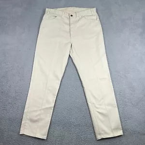 VTG Levi's Pants STA PREST Ivory Soft Cotton Twill Sateen Blend 36x30 Big E 707 - Picture 1 of 11