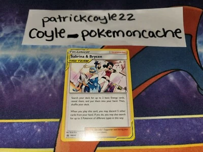 Sabrina & Brycen Trainer Card Black Star Promo SM246 NM - Image 1 of 2