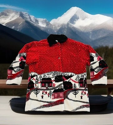 🔥Vintage Denali • Chaqueta de Navidad de Vellón Pesado • Reversible • Para Mujer • ¿Talla? Foto 1 de 4