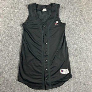Champion Jersey Dress Womens Large Mesh Crown Baseball Jersey Blackout 44 - Picture 1 of 11