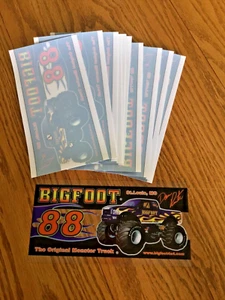 Menge 10 Bigfoot 88 statisch haftend LKW Auto Auto Fenster Aufkleber ORIGINAL MONSTER - Bild 1 von 3