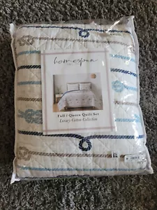 Homespun Luxury Cotton Collection Quilt Set Full/Queen Beach Theme Mediterranean - Picture 1 of 5