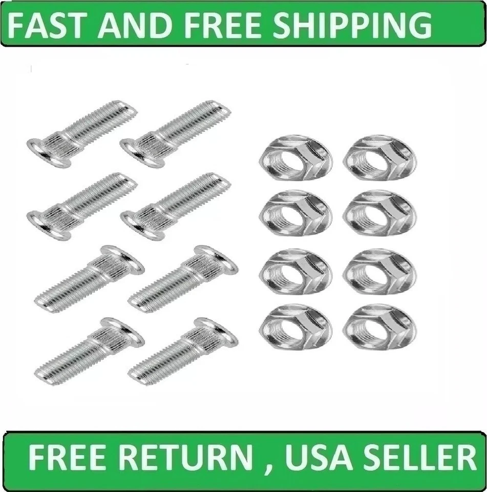 8PCS Wheel Nut And Stud for Polaris ATV UTV 7515513 7547211 7542459 3/8"-24 - Image 1 of 4