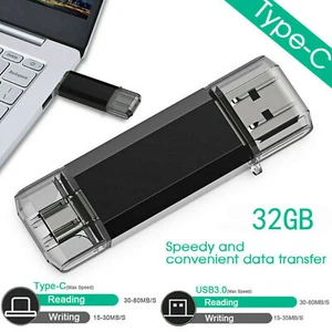 Type-C USB 3.0 OTG Flash Drive Memory Stick Phone U Disk Pour Android PC 32GB - Photo 1/7