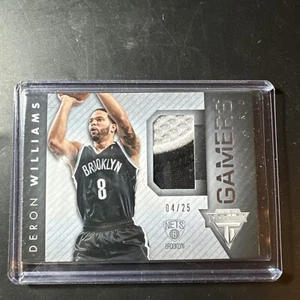 DERON WILLIAMS 2013-14 TITANIUM GAMERS SP 4/25 THREE COLOR JERSEY BASKETBALL - Picture 1 of 3