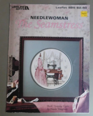 Needlewoman: The Seamstress - 1989 Leisure Arts- leaflet 825 - Cross-stitch - Image 1 of 4