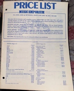 Music Emporium price list - Picture 1 of 2