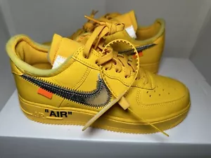 Size 6 - Nike Air Force 1 Low OFF-WHITE University Gold ds authenticated fast sh - Picture 1 of 7