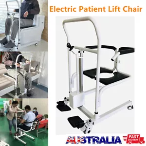 Elderly Transfer Wheelchair Patient Lifting Chair Height-adjust Transport Chair - Picture 1 of 12