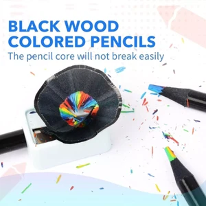 AU Colors Same Core Rainbow Pencil Multi Coloured lead Student Stationery Gift - Picture 1 of 23