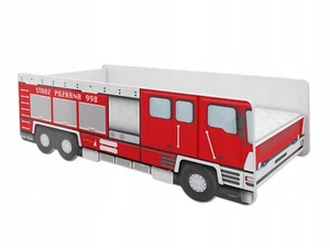 Kinderbett 160x80 Jugendbett mit Matratze Lattenrost Babybett Feuerwehr Auto - Bild 1 von 3