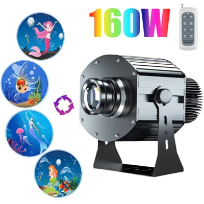 160W Custom 4-Image Outdoor Logo Projection Lamp Waterproof LED Gobo Projector - Image 1 of 4