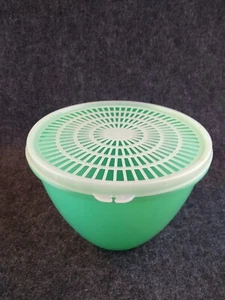 Tupperware Ciotola #680-6 Verde Giada con Coperchio Colino Colino Colino  - Foto 1 di 7