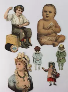 Antique Victorian Era Scrapbooking Die-Cut Pieces Baby/Children/Woman & More! - Picture 1 of 3