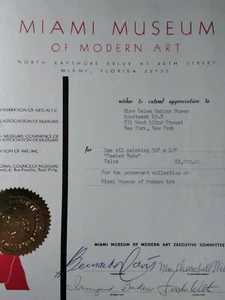 Museo de Miami Moderno Helen Eakins Bowen Artista Original Mediados de 1900 Nueva York 531 122º  - Imagen 1 de 9