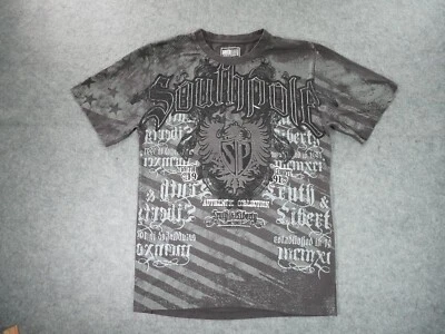 Camisa De Colección Y2K Southpole Talla Juvenil XL Gris Gráfico Rap Años 2000 Aflicción Gótica Foto 1 de 4