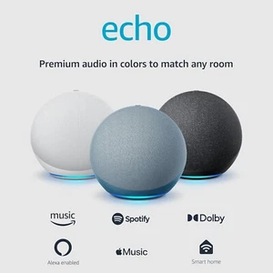Echo (newest model), Alexa speaker with premium sound, Ideal for large bedrooms, - Bild 1 von 7