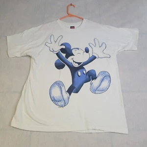 Vgt 90s Disney Mickey Unlimited Jerry Leigh Mickey Mouse White Tee 0013 Made USA - Picture 1 of 12