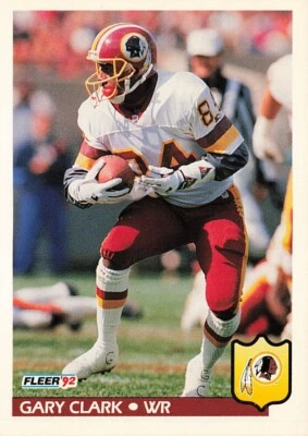 1992 Fleer #415 Gary Clark Washington Redskins - Image 1 of 2