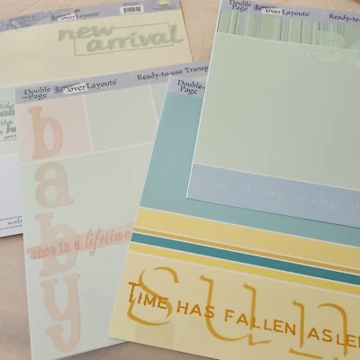 NUEVO Lote 4 escalas MME Transparencia Doble 12x12 Color Claro BEBÉ Niño Niña De Colección Foto 1 de 4