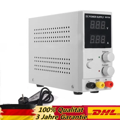 Labornetzgerät Labornetzteil Netzgerät 30V 10A  Labor Gleichstrom Digitalanzeige - Bild 1 von 4
