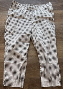 Talbots Gr. 14 Curvy adrette Hose gerades Bein geometrisches Design Büro Business - Bild 1 von 7