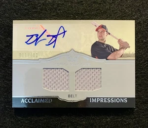 2011 Topps Marquee Brandon Belt AUTO #/400 Dual Relic Autograph AID-45 Giants - Picture 1 of 2