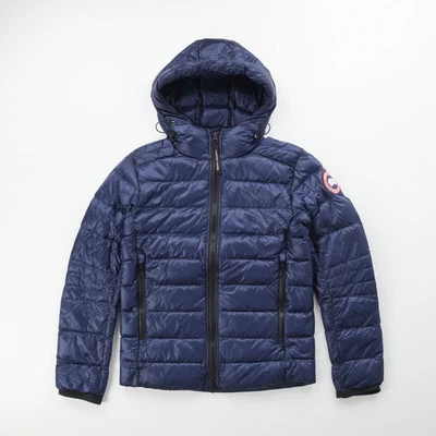CANADA GOOSE Mens Crofton Hoody Puffer Jacket Hooded Logo Blue Size XS RRP 875 - Image 1 of 4