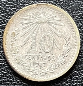 1907 Mexico 10 Centavos KM# 428 .800 SILVER 0.0643 Oz - Picture 1 of 2