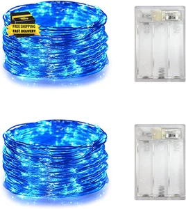 Set of 2 Battery Operated Mini Led Fairy Light Indoor String Light with Timer 6 - Picture 1 of 7