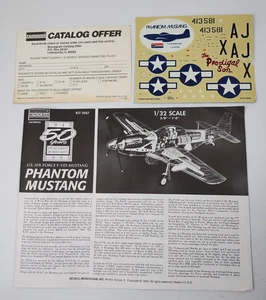 Instrucciones/Pegatinas para Monograma 50 Aniversario. Modelo Phantom Mustang P-51 1:32 - Imagen 1 de 2