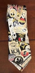 Presidential campaign MUSEUM ARTIFACTS NECKTIE TIE for Democrats - Silk - EUC - Picture 1 of 9