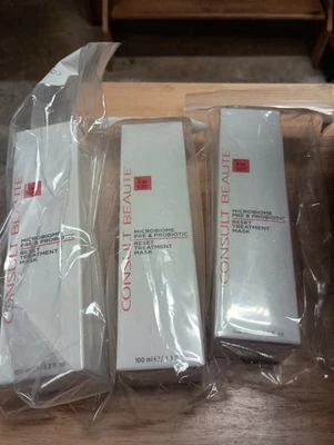 3 CONSULTE BEAUTE MICROBIOMA PRE Y REINICIO PROBIÓTICO REINICIO TRATAMIENTO MASCARILLA 3,3 OZ SELLADA Foto 1 de 4